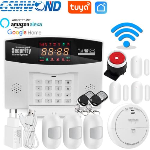 GSM Alarm System Wireless 433MHz English Russian Spanish French Italian Language Door Open Detector Motion Sensor Alarm