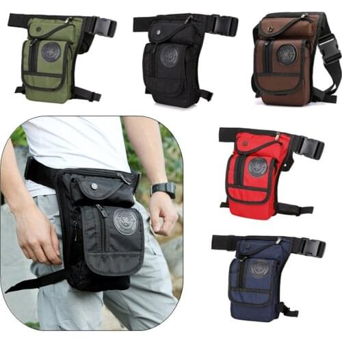 Waterproof Nylon Motorcycle Leg Bag Fanny Pack Belt Hip Drop Messenger Shoulder Outdoor Travel Trekking Assault Thigh Waist Bag