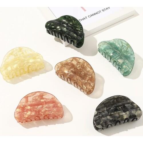 Vintage Claw Clip Hair Clips for Women Elegant Marble Textured Sequins Hair Clip Crab for Hair Girls Hairclip Hair Accessories