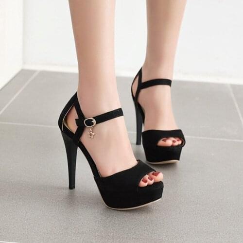 New Wedding Women Sandals High Heels Solid Ankle Strap Platforms Women Shoes Fashion Sexy Gladiator Party Ladies Sandals Shoes