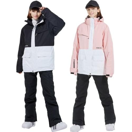 Womens Ski Suit Winter Warm Windproof Waterproof Snow Ski Jacket and Trousers Outdoor Sports Hot Ski Equipment Snowboard Jacket