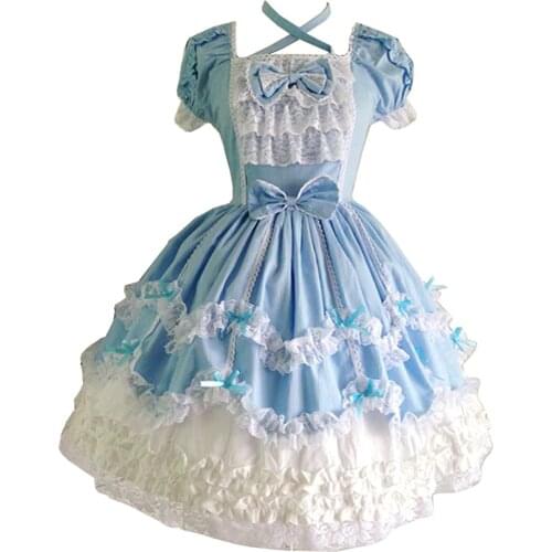 Womens Gothic Princess Cosplay Sweet Lolita Dress