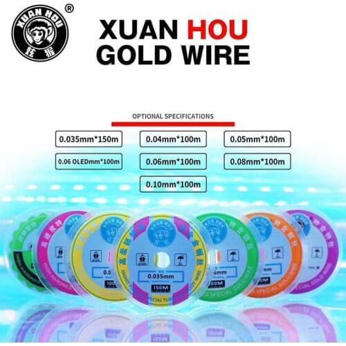 LCD Gold Cutting Wire Super High Hardness Separating Line 0.028mm 0.035mm 0.04mm 0.05mm 0.06mm for Mobile Phone Screen Separator