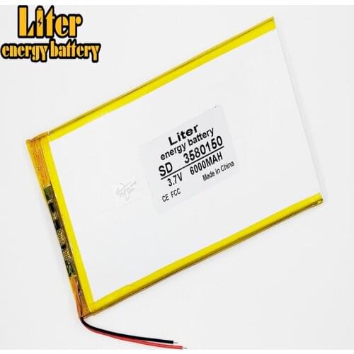 1PCS large capacity polymer lithium battery 3580150 3.7V 6000MAH handheld computer charging treasure general Tablet PC
