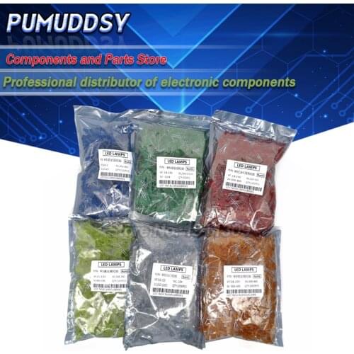 1000PCS Red Green Yellow White Orange Blue 5mm led light-emitting