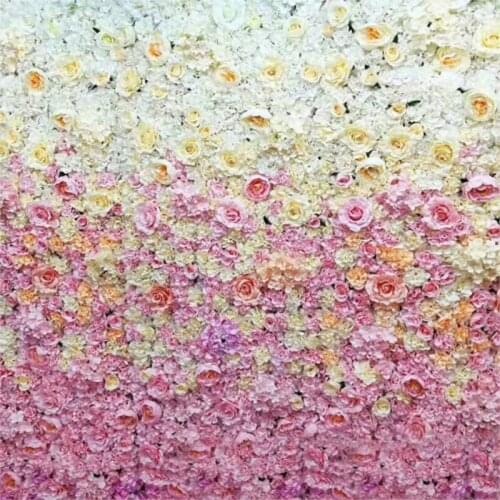 2.8M x 2.4M Wedding Flower Wall gradual change lovely pink flower backdrop wedding stage decoration