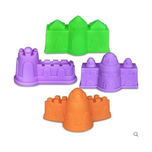 4 pcs/set Sand Molding Tools Castle Building Model Beach Toys Kit for Kids - Random Color