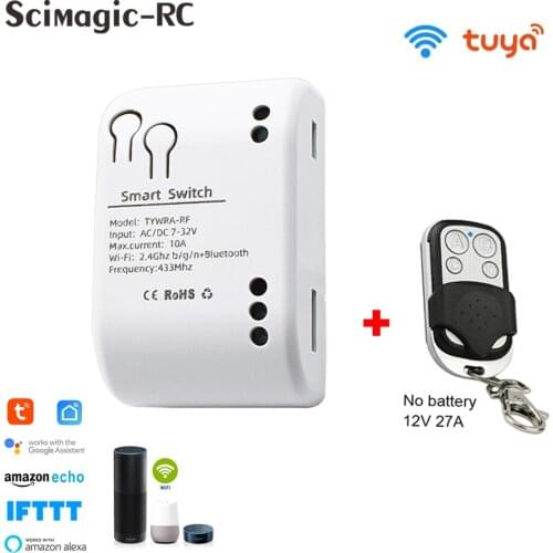 433Mhz Smart Light Switch LED Push Button Switch Universal Wireless Remote Control AC/DC 7-32V 10A 1CH Relay controller for Lamp