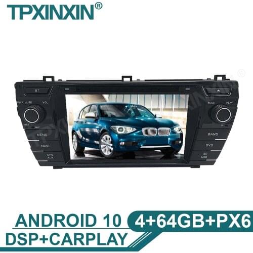 Android 10 4+64G For Toyota Corolla 2013-2016 Car Multimedia Player GPS Navigation WIFI IPS Screen Player