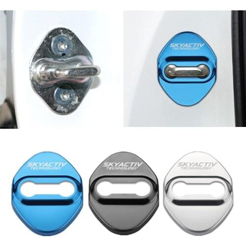 Car-Styling 4pcs car door lock cover Auto Emblems For Mazda 2 3 6 Demio CX3 CX-5 CX5 CX 5 CX7 CX9 MX5 Axela ATENZA Accessories