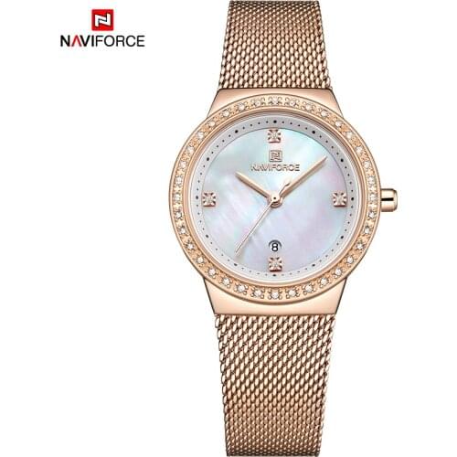 2021The New NAVIFORCE Women Luxury Brand Watch Simple Quartz Lady Waterproof Wristwatch Female Fashion Casual Watches Clock