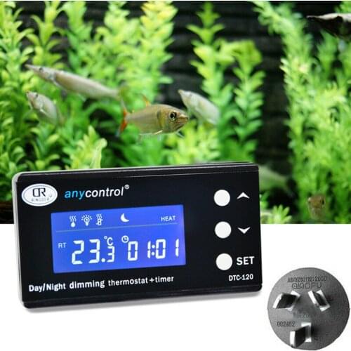 Digital Aquarium Thermostat Digital Temperature Controller Aquarium Heater Cooler for Reptiles and Brewing Breeding Incubation
