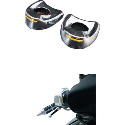 For Harley Touring Electra Street Glide 1996-2017 Motorcycle Bike Accessories Fairing Mount Mirrors Amber LED Lights Cover