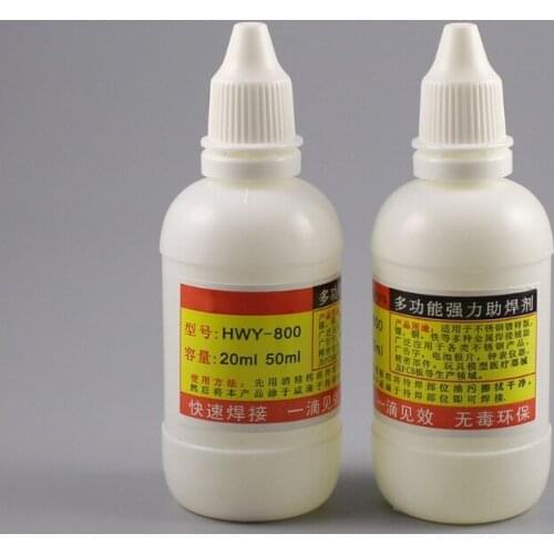 20ml Powerful Rosin Soldering Agent No-clean Flux Stainless Steel White Plate Iron 18650 Battery Welding Water Liquid Flux