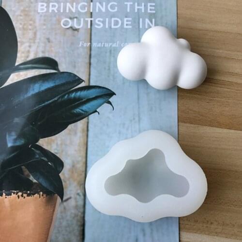 Clouds Shape Candle Mold Silicone Molds Cute Ornaments Making Mold Handcraft Jewelry Making Tool DIY Soap Mold moule bougie
