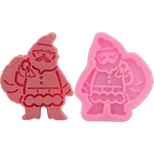 Santa Claus cake mold sugar chocolate DIY silica gel mold gypsum decoration tool soap mold