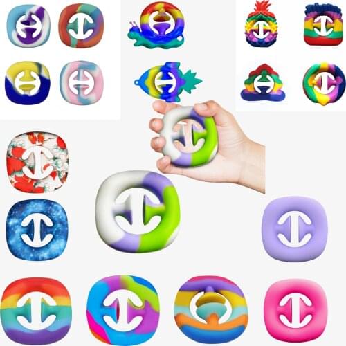 Snapperz Fidget Toys Finger Hand Silicone Grip Autism Stress Relief Ball Adult Child Fun Antistress Extrusion Sensory Figet Toy