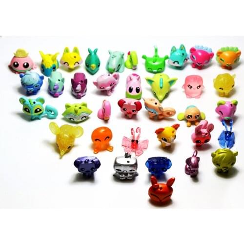 Random 10/20/30PCS Mini Pet Shop Cartoon Anime Lion Rabbit Dog Cat Fox Elephant Tiger Panda Figure Cute Kids Toys Gift