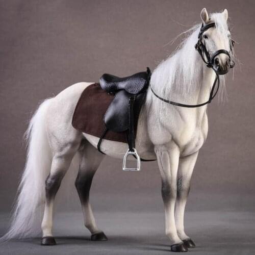About 21CM 1/12 simulation PVC warm blood horse Mounts Horse animal model Kids Toys indoor home decorations collect Gift display