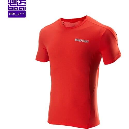 BMAI Brand Summer Running t-shirt for men Fitness Gym Quick Dry Sport Short Sleeve Training Mens Professional Marathon t-shirts