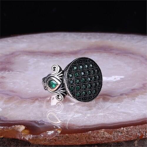 Zircon 925 Sterling 925 K Silver Men 'S Ring