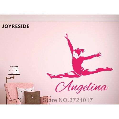 Teenagers Bedroom Wall Decal Gymnast Art Design Wall Sticker Vinyl Wall Decals Home House Rooms Decor Kids Decoration Gift M059