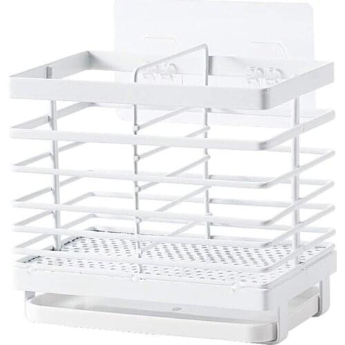 Wall Mounted Kitchen Cutlery Drainer Spoon Fork Chopsticks Holder Multi-Function