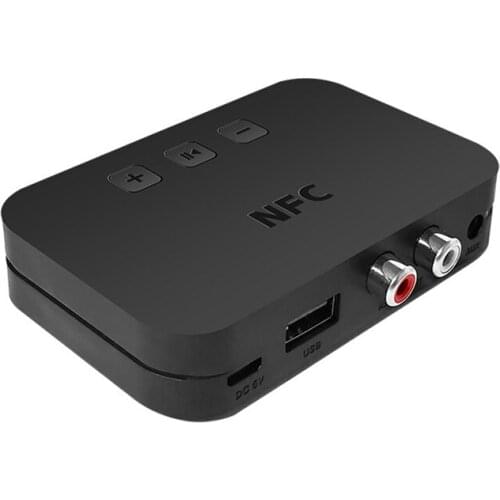 New Bluetooth 5.0 Wireless Receiver Audio Transmission Stereo Music Support U Disk NFX Connect with RCA 3.5 AUX Jack Adapter