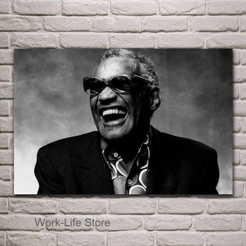Classic Ray Charles Musician Movie Actor Star Poster Prints Painting Wall Art Canvas Picture Living Home Room Decor