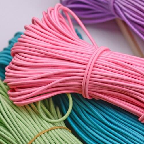 39.4 Inch Crafts Flat Elastic Band Earloop String Cord Springy Rope White for Sewing Crafts DIY Braided Stretch Strap Cord Roll