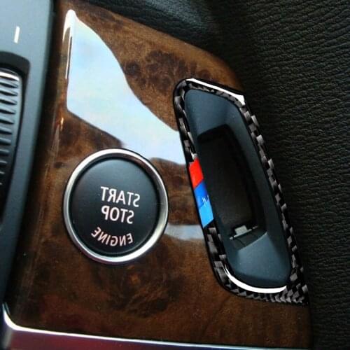 It Is Suitable For BMW E70e71 The Carbon Fiber Old X5x6 Keyhole + Start Button Red (2009-2013) Right Hand Drive
