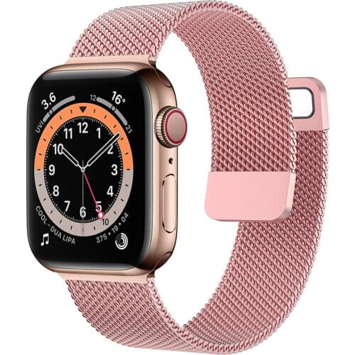 Strap For Apple watch Band 44mm 40mm 38mm 42mm 44 mm Accessorie Magnetic Loop Metal smartwatch bracelet iWatch serie 3 4 5 6 se
