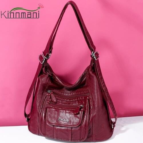 KINNMANI Luxury Handbags Women Bags Designer High Quality Soft Leather Handbags Casual Tote Bag Sac Shoulder Bags For Women 2021