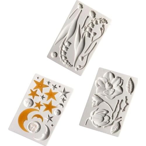Rose Flower Lily Star Moon Sun UV Resin Silicone Mold Epoxy Resin Casting Mould