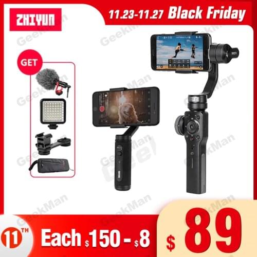 ZHIYUN Smooth 4 Q2 Smartphone Handheld 3 Axis Gimbal Stabilizer Action Camera Steadicam for Phone Gopro SJCAM pk DJI OSMO Pocket