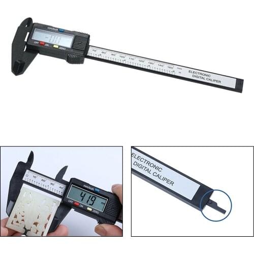 Artudatech 6" 150mm Carbin Fiber Electronic Digital Vernier Caliper Micrometer Guage LCD Meter Woodworking Tools