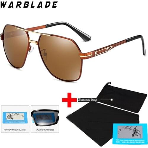 WarBLade Optical Brand Design New Polarized Sunglasses Men Fashion Male Pilot Eyewear Sun Glasses Travel Fishing Oculos With Bag