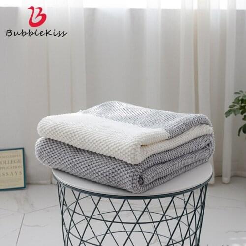 Bubble Kiss Nordic Knitted Throw Blankets On The Bed Home Sofa Blanket Cotton Fashion Shawl Blanket Office Siesta Cover Blankets