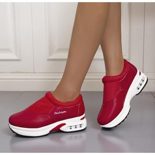 2020 New Air Cushion Flat Shoes Women Mesh Sneakers Breathable Women Shoes Increase Ladies Casual Shoes Zapatos De Mujer 35-43