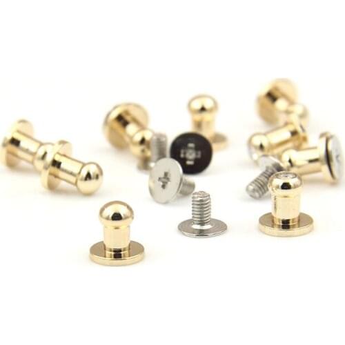 Gold Leather Belt Buckle Stud Buckle Gold Alloy Bobber Head Fit DIY Leather Bag Accessories Nipple Stud