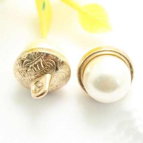 100 PCS High-Bright Pearl Metal Shirts Hand-Sewn Buttons Wholesale Womens Clothing Accessories Small Buttons Spot 12MM