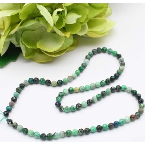 4-12mm Natural True Phoenix Faceted Round Bead For Jewelry Making Findings DIY Bracelet Necklace 15.5"