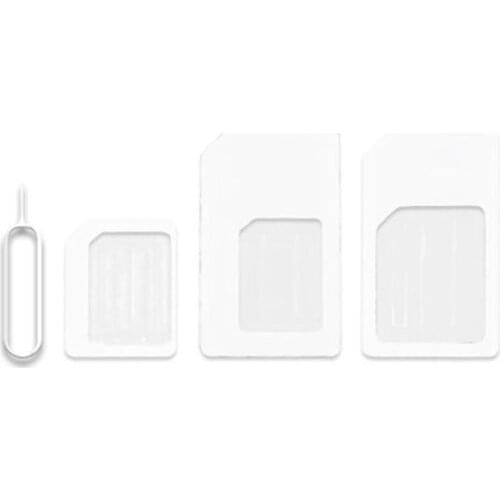 4 in 1 Convert Nano SIM Card to Micro Standard Adapter For iPhone for Samsung 4G LTE USB Wireless Router 50LA