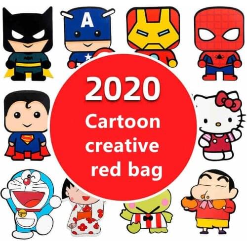 5pcs 2020 China -- New Years red envelope three dimensional cute children cartoon - red envelope for students and children