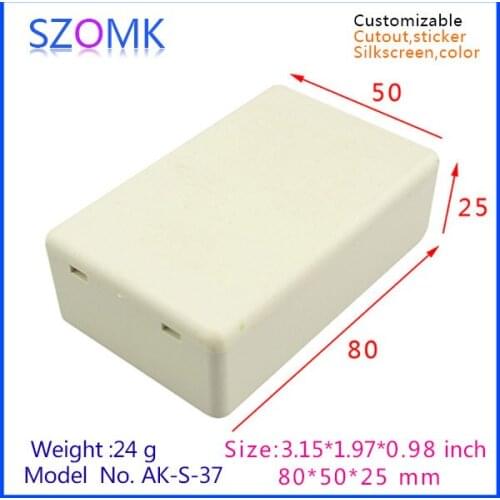 5pcs a lot High quality abs material plastic junction box plastic housing for electronics products 80*50*25mm
