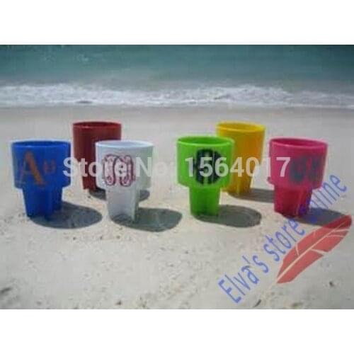 75pcs Summer Style Holiday PP Plastic Beach Cup Drinks Bottle Beverages Cans Holder Small Things Organizer Phone Holer