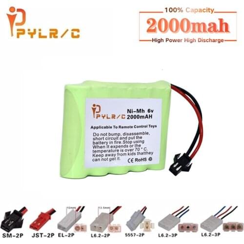6v Rechargeable Battery For Rc toys Cars Tanks Robots Gun 2000mah Ni-MH Battery AA 6v 2000mah Batteries Pack For Rc Boat 1Pcs