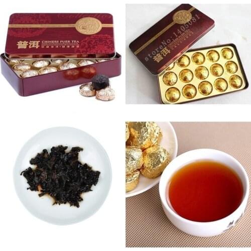 Chinese MengHai Oldest Cooked tuocha Puer tea with gift box 5-7g/piece total 15 pieces China Ripe pu er Tea Puerh Pu'er pu erh