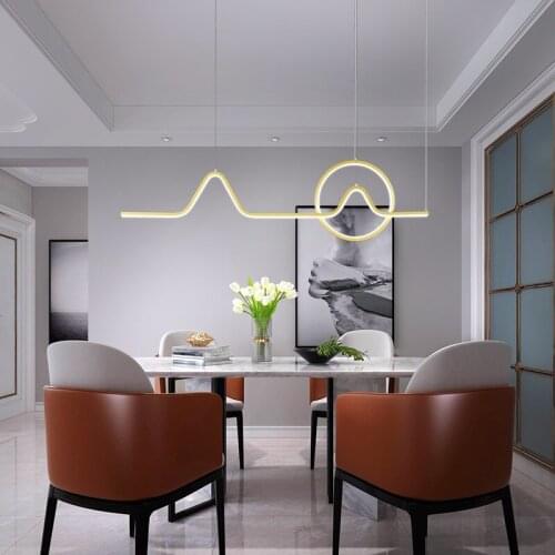 Hanging Lamp Black Modern Led Pendant Lights For Living Room Dining Kitchen Room Pendant Lamp Hanging Suspension luminaire LED