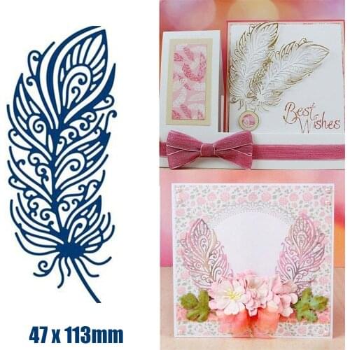 DIY Feather Metal Cutting Dies 2021 Scrapbook flower album mold stencil templates craft Making Embossing Craft stencil Dies new